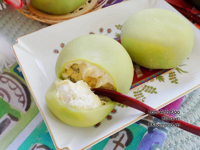 Bánh mochi lá dứa kem tươi sầu riêng mát lạnh tuyệt ngon - 9