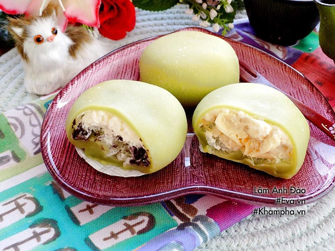 Bánh mochi lá dứa kem tươi sầu riêng mát lạnh tuyệt ngon - 10