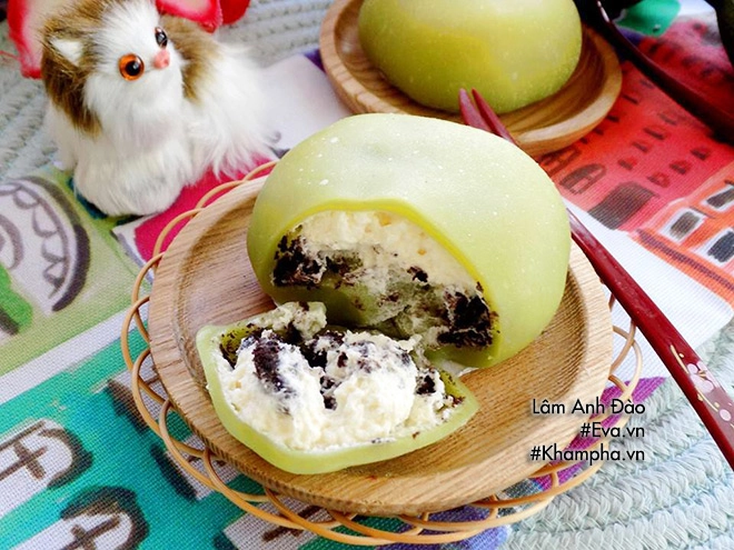 Bánh mochi lá dứa kem tươi sầu riêng mát lạnh tuyệt ngon - 11