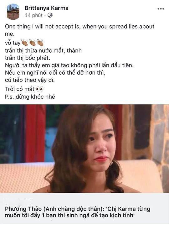 Bị thí sinh trong chương trình tố xấu tính cố tình tạo drama nàng béo karma nói gì - 2