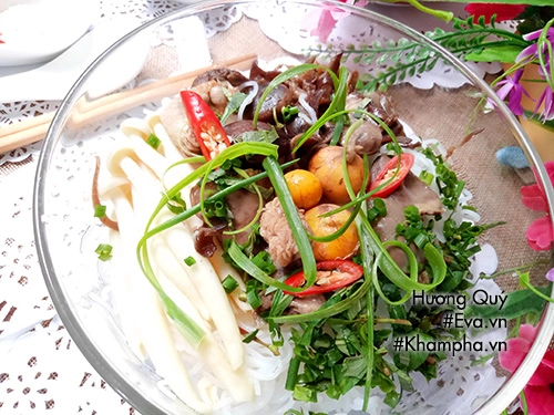 Bún tim gà nấu nấm thơm ngon bổ dưỡng - 7