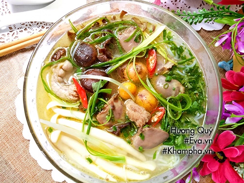 Bún tim gà nấu nấm thơm ngon bổ dưỡng - 8