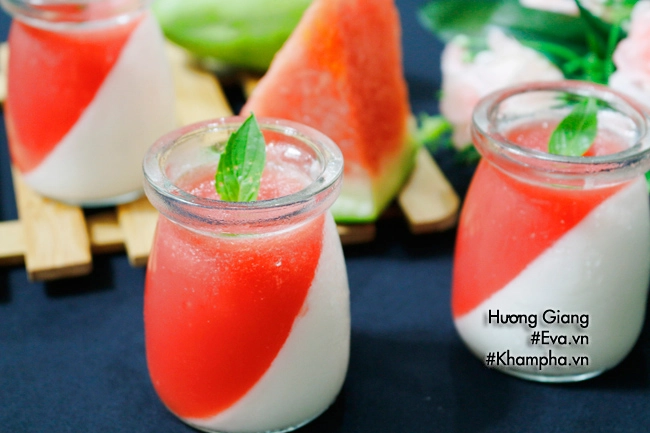 Cách làm panna cotta sữa dưa hấu chuẩn vị cực ngon - 9