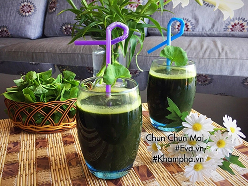 Cách làm sinh tố rau má thanh mát ngày hè - 6