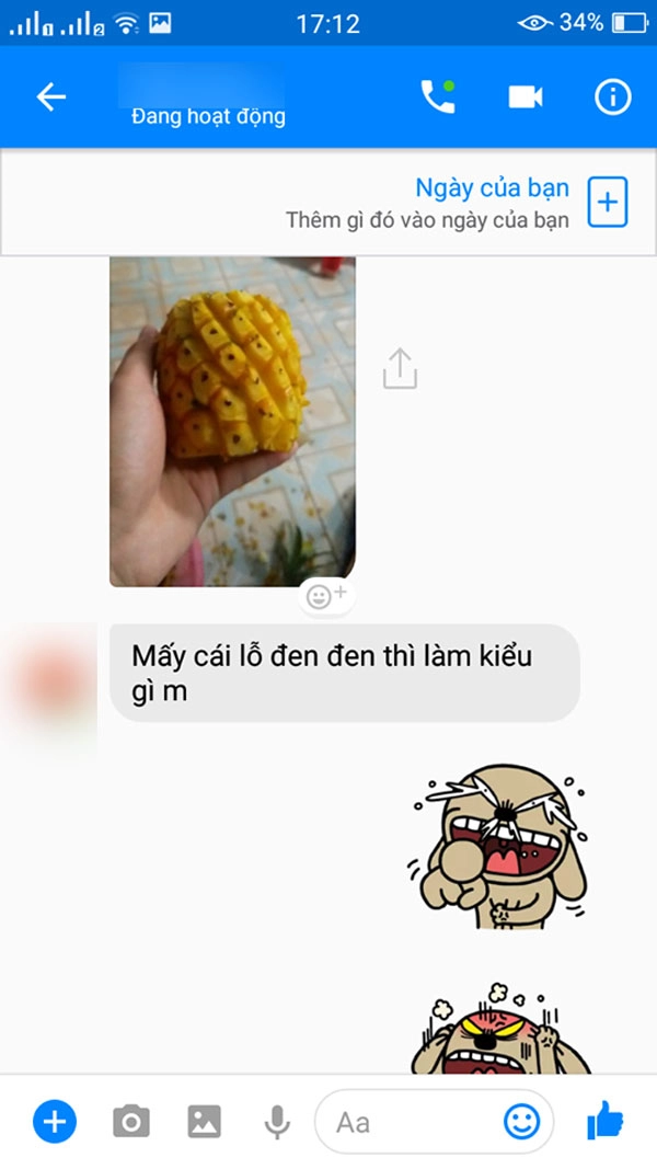 Dạy bạn trai gọt dứa qua tin nhắn cô gái cười đau ruột vì thế này bao giờ mới lấy được vợ - 3