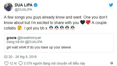 Dua-lipa xac nhân chuân bi tung san phâm kêt hơp cung black pink - 1