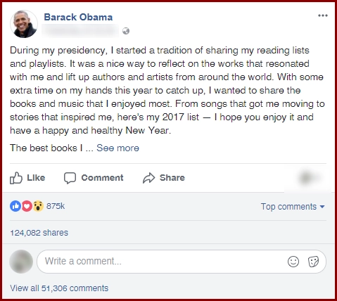 Facebook của cựu tổng thống mỹ barack obama bùng nổ vì lỡ chia sẻ list nhạc yêu thích - 1
