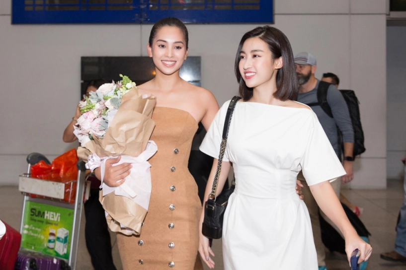 Hoa hậu mỹ linh á hậu phương nga ra sân bay đón tiểu vy trở về sau miss world - 4