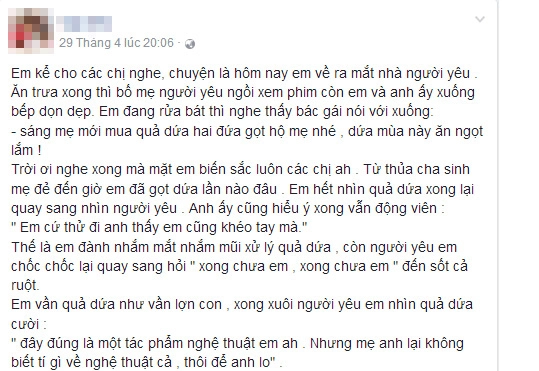 Không biết gọt dứa khi ra mắt mẹ người yêu cô gái được bạn trai cứu nguy trong tích tắc - 1