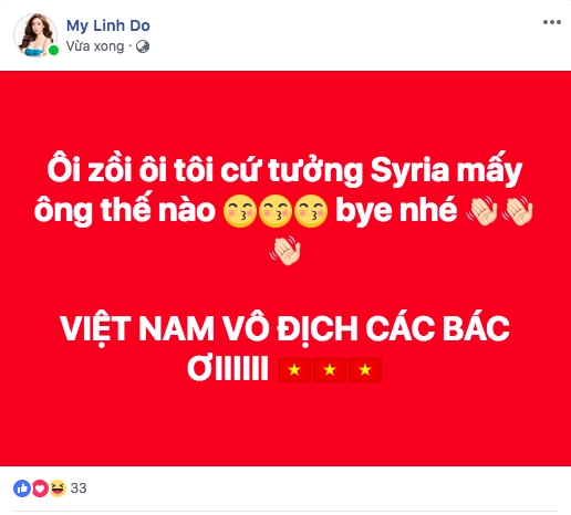 Loạt sao việt vỡ òa gọi tên văn toàn khi việt nam vào bán kết asiad 2018 - 1