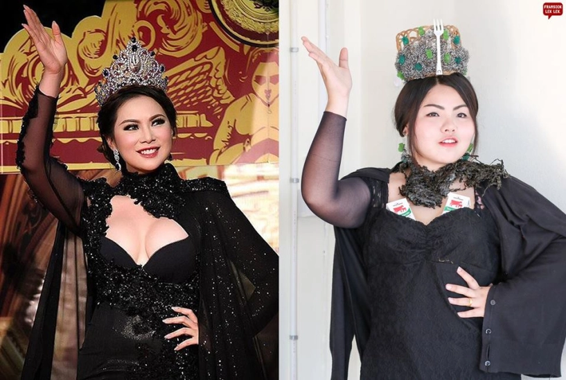 Nàng béo thái lan biến đồ ăn thành thời trang cosplay cực ấn tượng - 3
