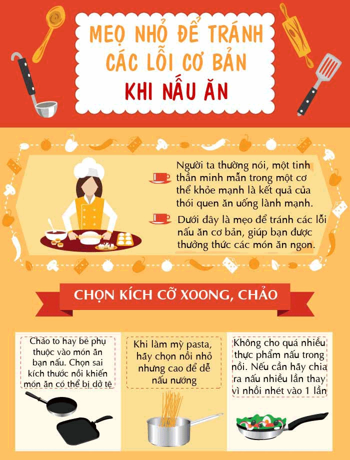 Những mẹo nhỏ tránh các lỗi cơ bản khi nấu ăn - 1