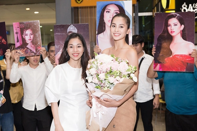 Trở về từ miss world tiểu vy vẫn tươi tắn rạng rỡ bên đỗ mỹ linh và phương nga - 10