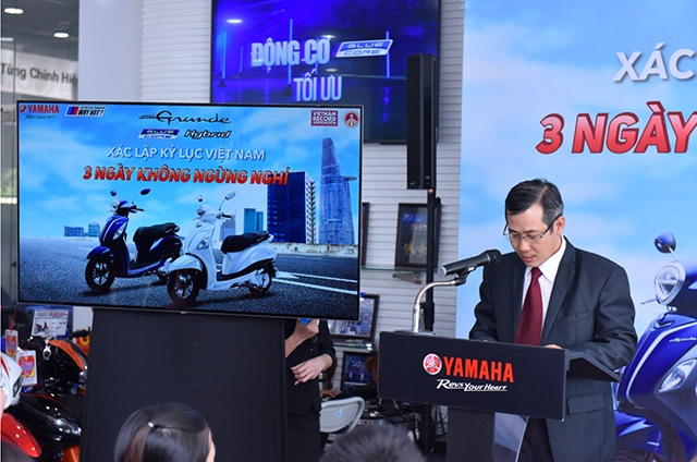 Yamaha grande hybrid gây sốt cộng đồng mạng khi xác lập 2 kỷ lục việt nam - 2