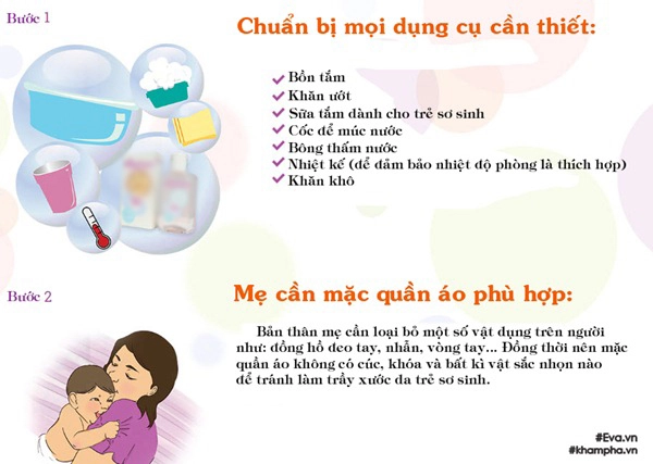 7 bước cơ bản nhưng chuẩn nhất khi tắm cho trẻ sơ sinh - 1