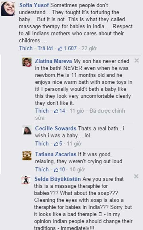 Dân mạng thế giới tranh cãi vì clip tắm bé ở ấn độ - 4