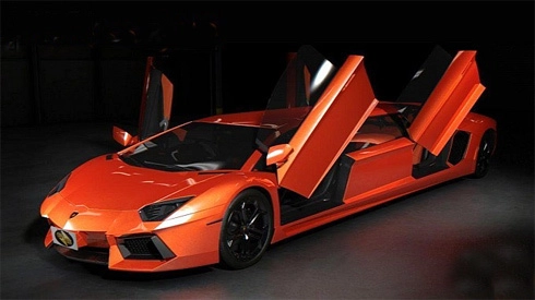  lamborghini aventador biến thành limousine - 1