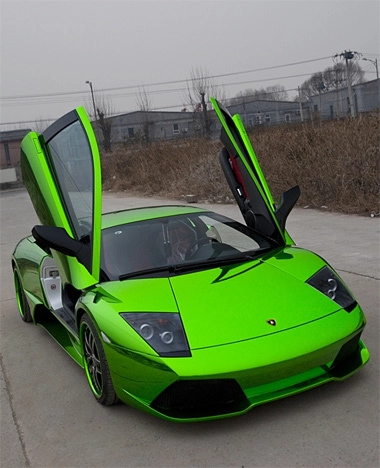  lamborghini murcielago màu xanh độc - 3