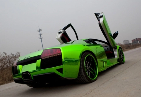  lamborghini murcielago màu xanh độc - 5