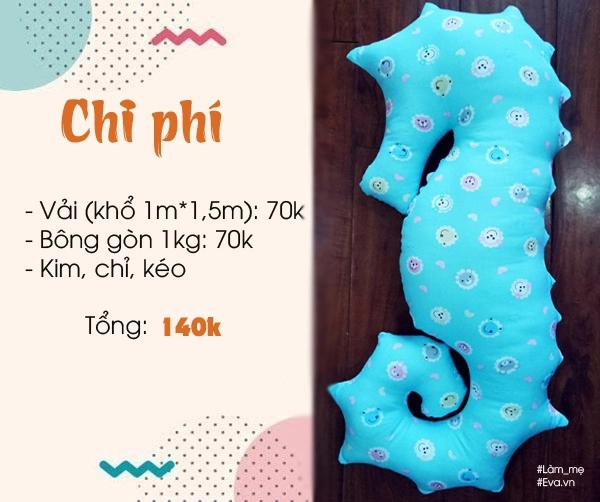 Mẹ đảm chỉ cách làm gối ôm hình cá ngựa chỉ tốn 140 nghìn đồng cho con yêu - 6