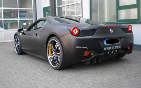  siêu xe ferrari 458 italia độ toàn đen - 4