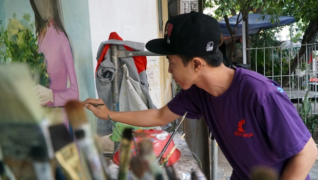 Tranh 3d đẹp mê hồn trong khu tập thể pháo đài láng - 4
