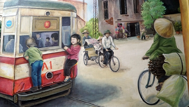 Tranh 3d đẹp mê hồn trong khu tập thể pháo đài láng - 7