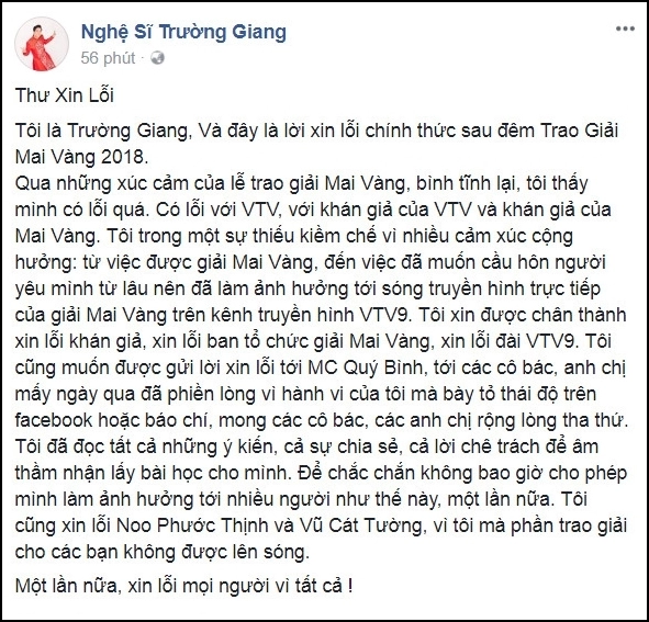 Trường giang chính thức xin lỗi sau màn cầu hôn với nhã phương - 2