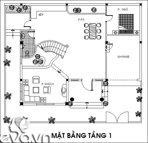 Xây nhà phố 2 tầng mái dốc xinh xắn - 1