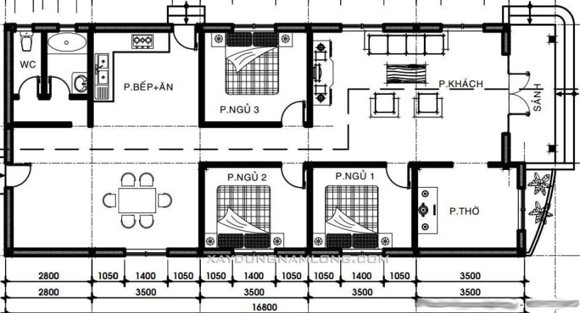 9 mẫu nhà cấp 4 đẹp 100m2 3 phòng ngủ vừa rẻ vừa sang có tiền phải xây ngay - 11