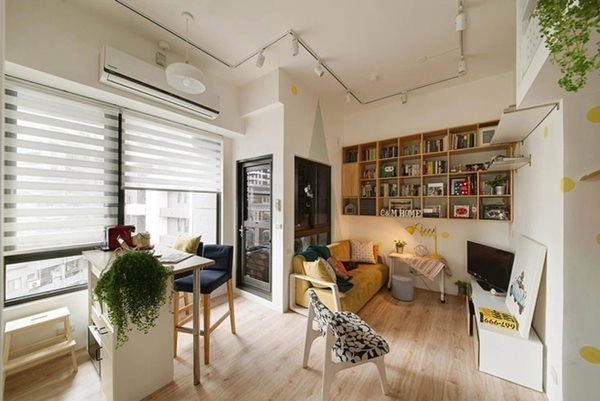 Căn hộ 30m2 chật hẹp tối tăm như rộng gấp đôi sau cải tạo - 2