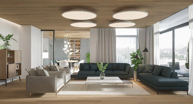 Căn hộ chung cư đẹp mỹ mãn nhờ nội thất gỗ biến tấu - 1