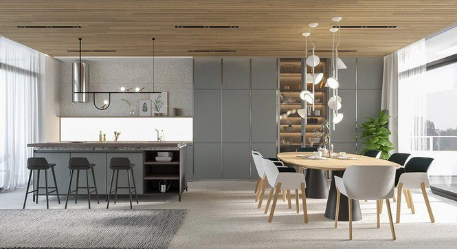 Căn hộ chung cư đẹp mỹ mãn nhờ nội thất gỗ biến tấu - 5