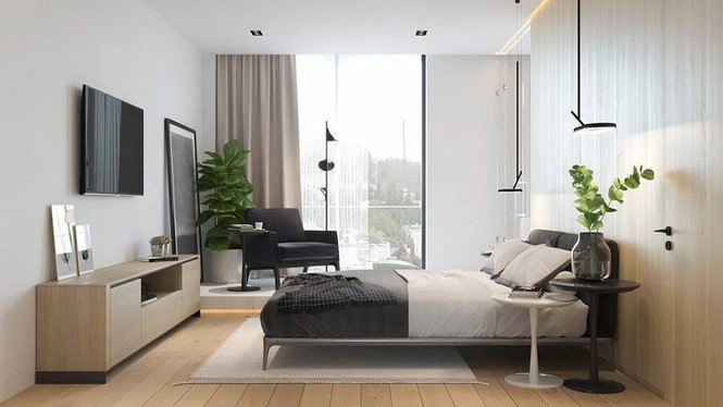 Căn hộ chung cư đẹp mỹ mãn nhờ nội thất gỗ biến tấu - 8
