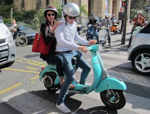  dàn vespa khoe sắc ở paris - 1