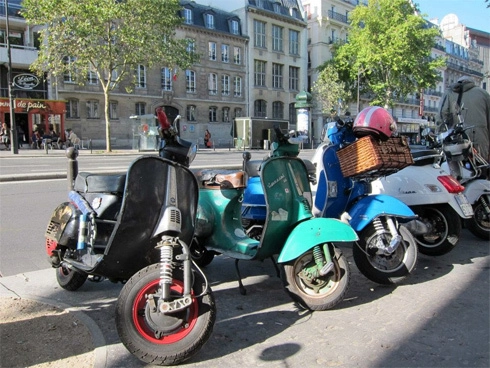  dàn vespa khoe sắc ở paris - 3