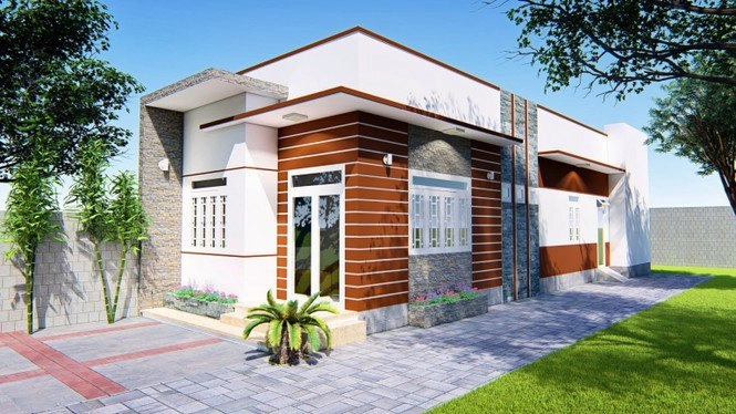 Mẫu nhà cấp 4 hai phòng ngủ đẹp như mơ chỉ với 400 triệu đồng - 1
