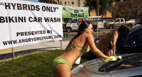  người đẹp bikini rửa xe hybrid - 1