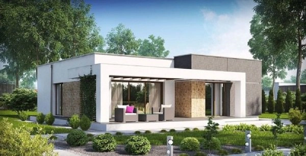 Những mẫu thiết kế nhà cấp 4 mái bằng 2-3 phòng ngủ nhà đông người nên xây - 2