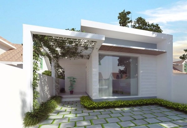 Những mẫu thiết kế nhà cấp 4 mái bằng 2-3 phòng ngủ nhà đông người nên xây - 15