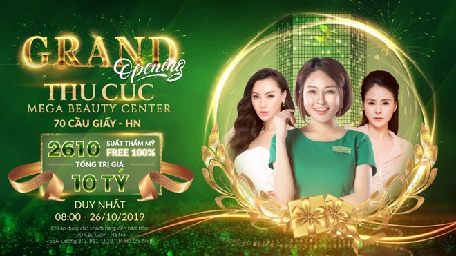 phát sốt với loạt ưu đãi khủng chào mừng khai trương thu cúc mega beauty center cầu giấy - 1