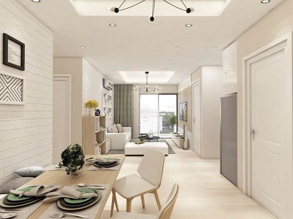 Thiết kế nội thất chung cư 70m2 vẫn rộng thênh thang - 2