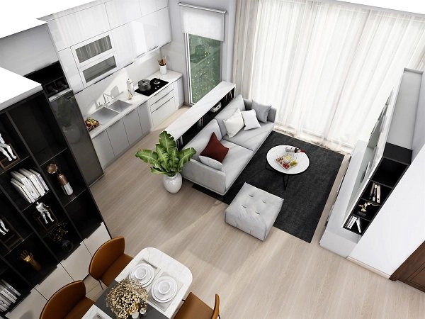 Thiết kế nội thất chung cư 70m2 vẫn rộng thênh thang - 12
