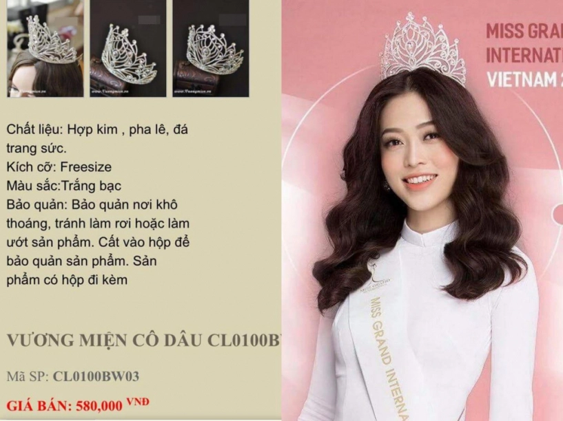 Á hậu phương nga đội vương miện lấp lánh fans bóc giá chỉ 580k - 3