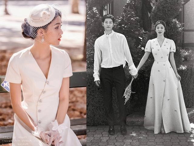 Á hậu thanh tú đẹp như công nương với váy cưới lấy cảm hứng từ song hye kyo - 3