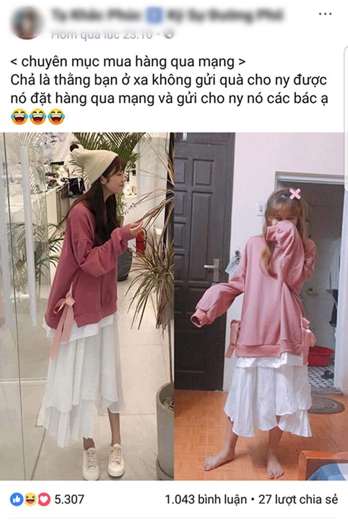Cái kết của việc yêu xa cô gái nhận được quà 2010 mặc vào như cái bang - 1