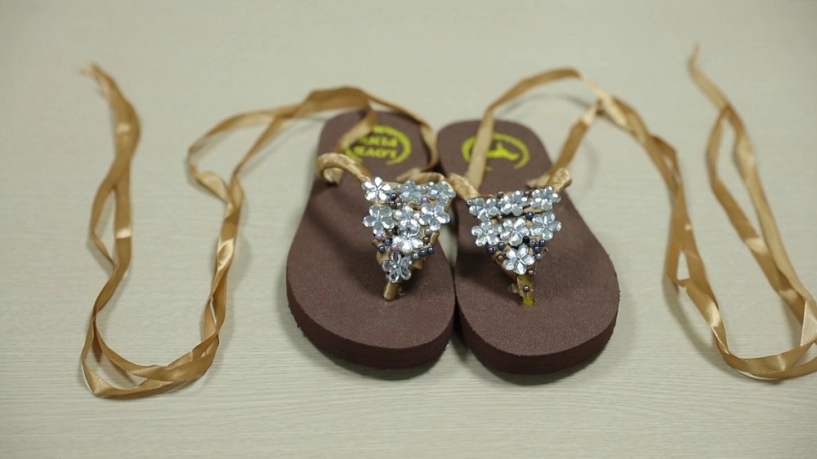 Chế tông thành sandals siêu xinh đi biển - 9