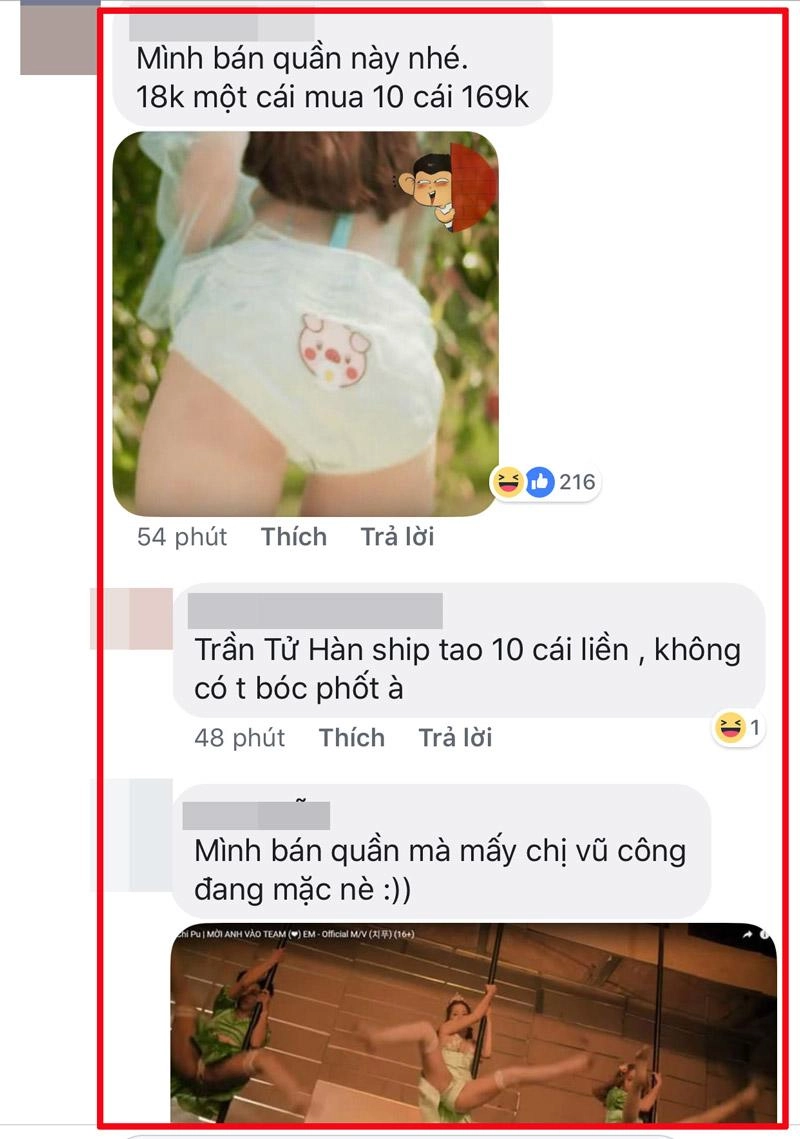 Chi pu ra mv fan chửi um xùm nhưng lại vào bán quần lót ké giá chỉ 18k một cái - 2