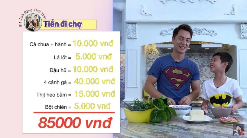 Đăng khôi dắt con trai đi chợ với 85 nghìn 4 người và mâm cơm thành quả giật mình - 4