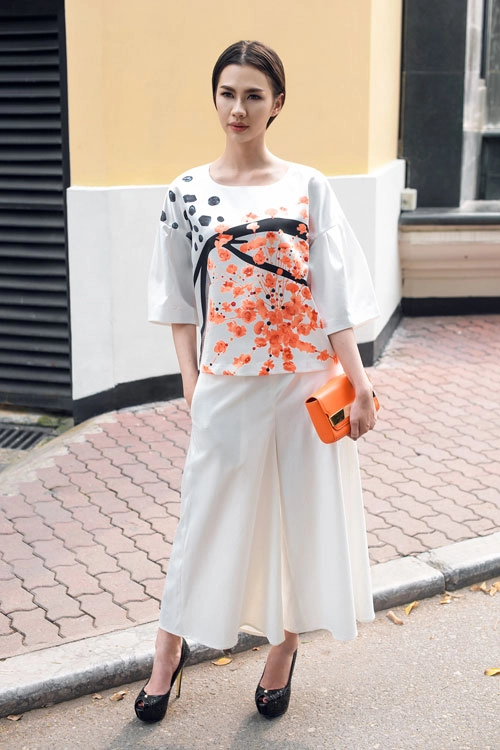 Diện quần culottes mát điệu tới công sở - 9